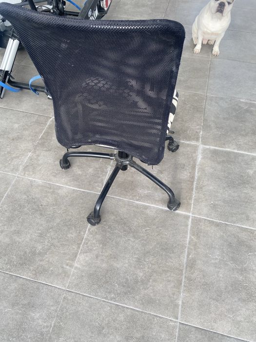 Cadeira com rodas de secretaria