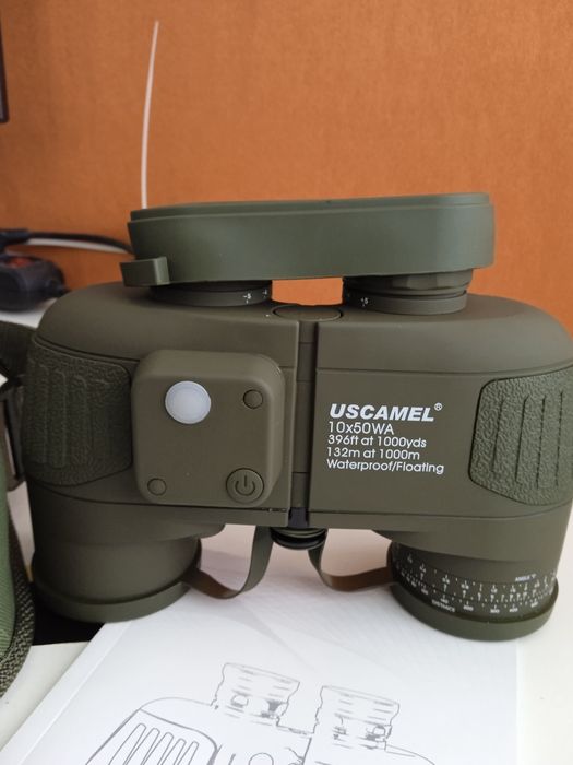 Бінокль(бинокль) 10х50 USCAMEL, дальномір, компас, HD