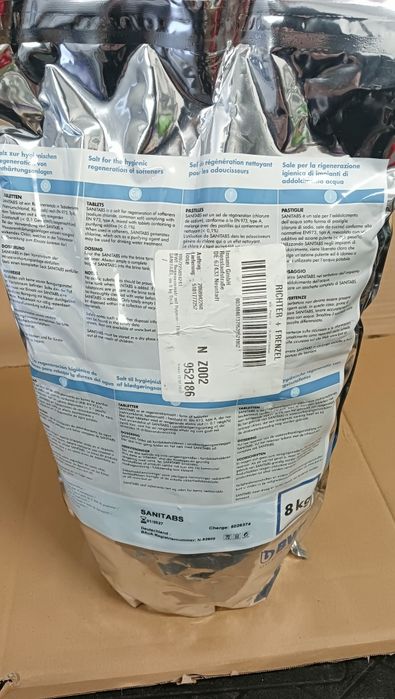 Bwt tabletki sól, Sanitabs do zmiękczacza