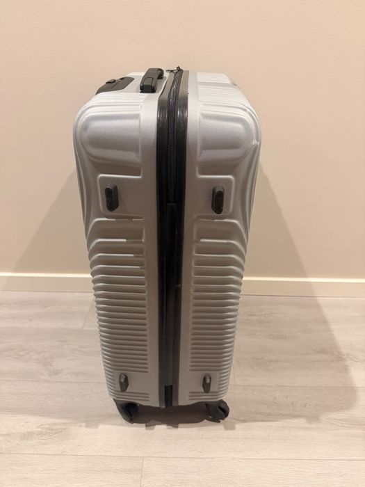 Mala de Viagem Rígida DUKAP Cinzenta / Prateada – 4 Rodas Giratórias 360°