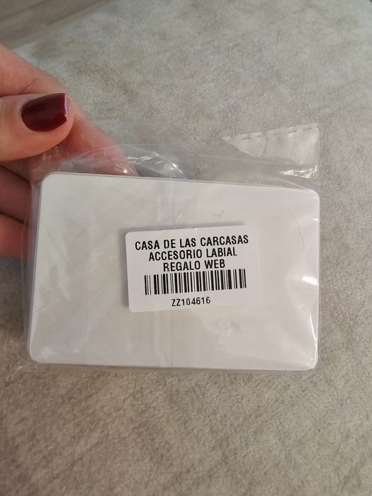 Porta-cartões Lip para Telemóvel Creme- Casa de las Carcasas