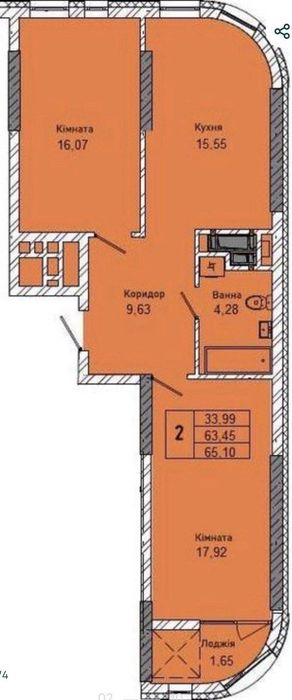 Продаж 2-кім. квартири 65 м²/вул. Миколайчука, 38/Орлика/Галжитлобуд