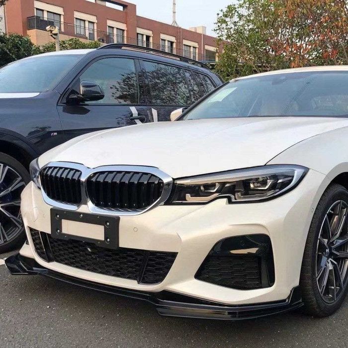 Сплиттер переднього бампера BMW G20 (3 Series) диффузор спойлер губа пороги обвес зеркала сплiтер
