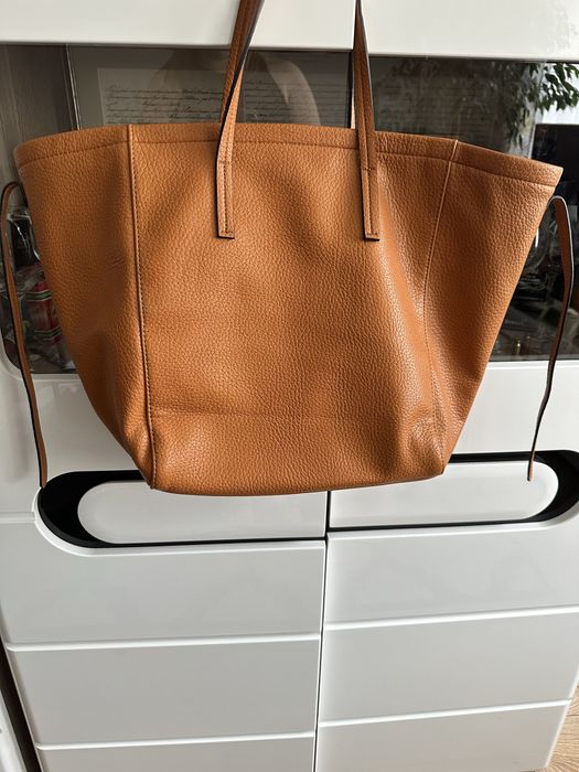 Torebka shopper bag karmelowa