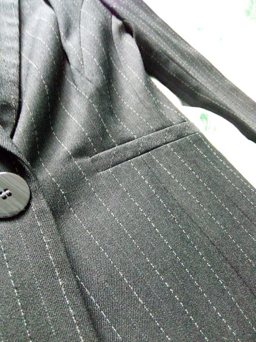 Marynarka vintage retro czarna paski klasyczna elegancka casual style