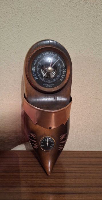 Barómetro, Termómetro Antigo - estilo sapato