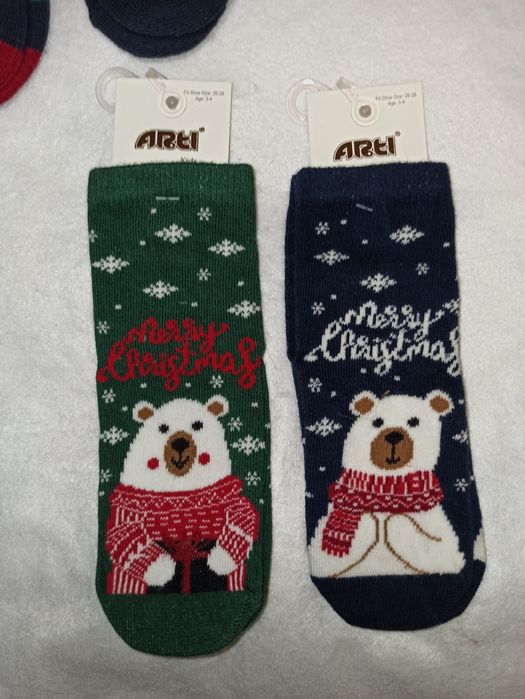 NOWE. Skarpetki świąteczne z ekologiczną bawełną r 23-26