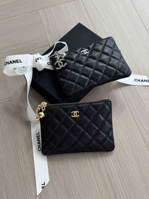 Portfel Chanel ze skóry typu caviar