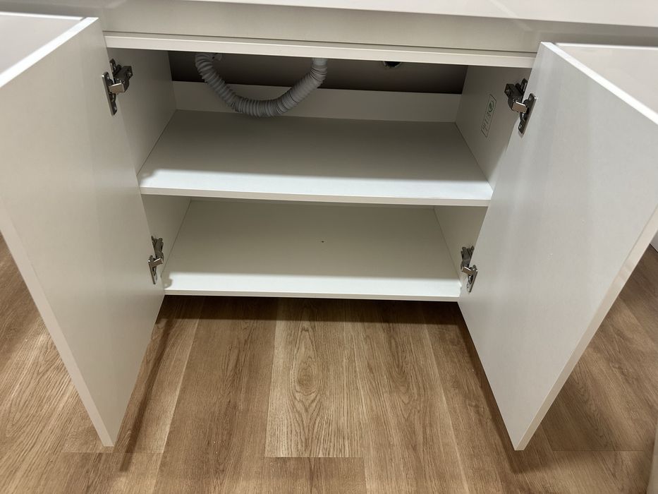 Móvel de Casa de Banho Moderno com Lavatório – 121,5x47x83 cm