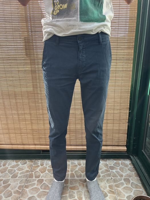 Calças Chino Zara Azul escuro