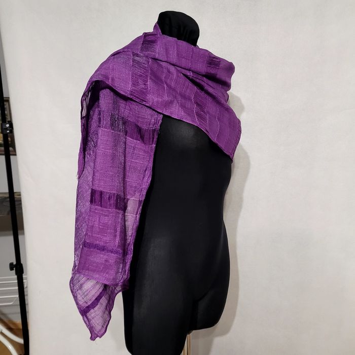 Fioletowy szal apaszka  53 cm/154