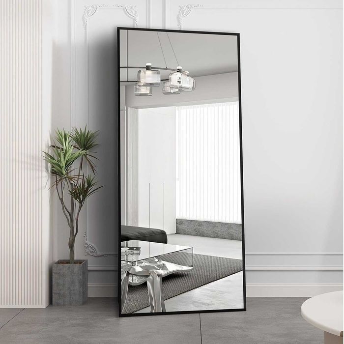 Nowe duże czarne lustro / lusterko / stojące / wiszące /80x180cm!R240!