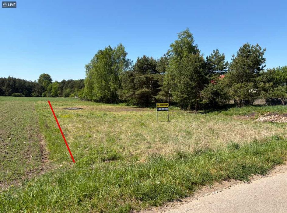 Działka budowlana Kiełkowice ul. Łąki 1240 m² media, las, dojazd drogą asfaltową, Jura Krakowsko-Częstochowska, 5km od zamek Ogrodzniec - Widok 3