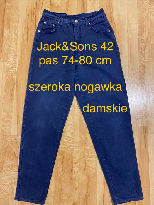 Jack & sons  XL spodnie damskie jeasny dżinsy granatowe Vintage
