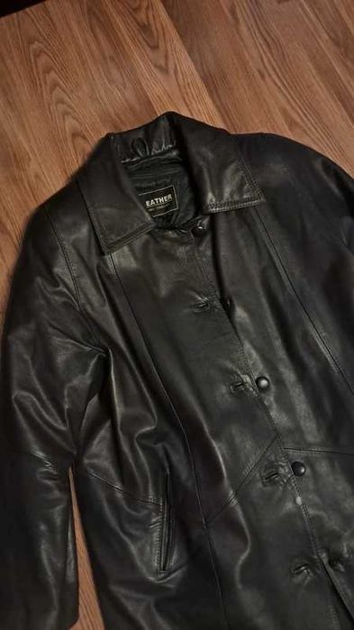 Kurtka płaszcz skórzany skóra naturalna L XL 40 42 wiosna