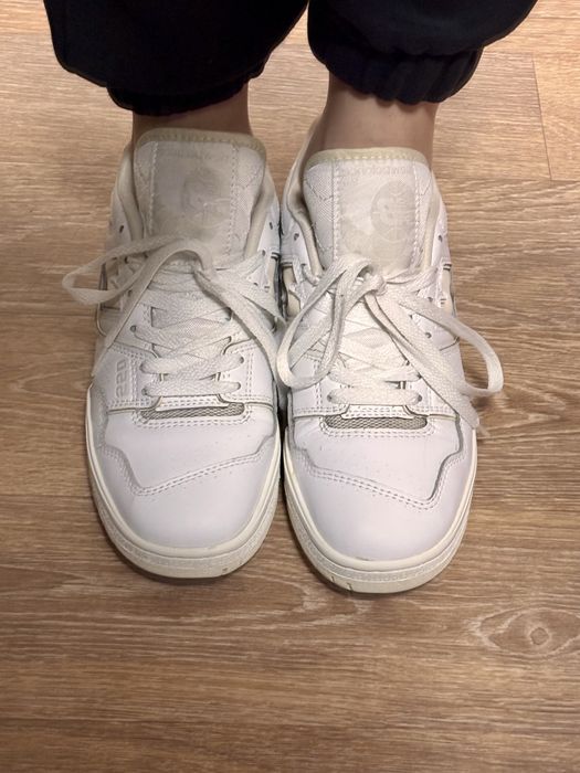 Зручні шкіряні жіночі кросівки оригінал New Balance 550 White/Beige (38 розмір / стопа 24.5 см)