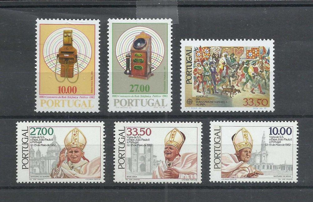 Selos portugueses – Ano de 1982, 35 selos como novos