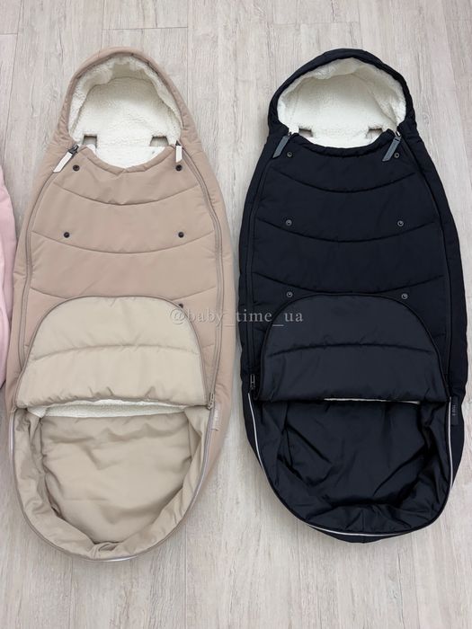 Конверт зимовий Cybex Beige, Pink, Black теплий футмуф