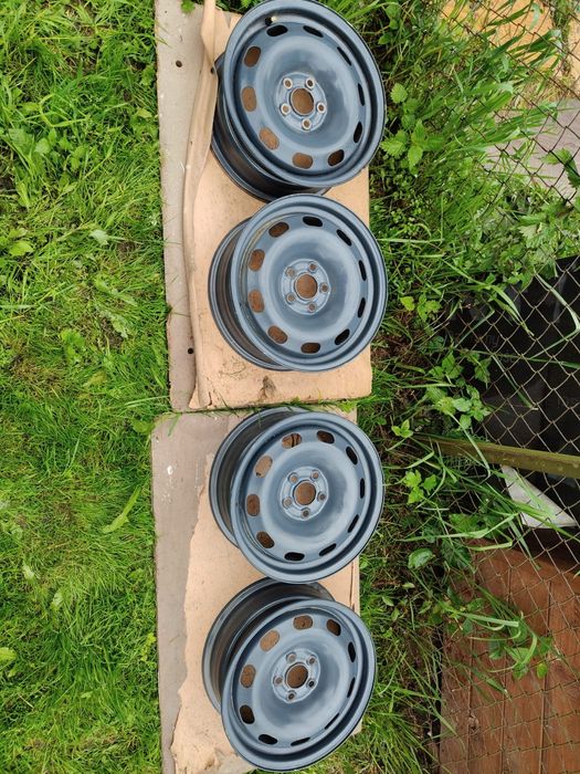 4 Felgi stalowe 15", 5x100, ET43, 6J,  Seat Skoda Audi VW