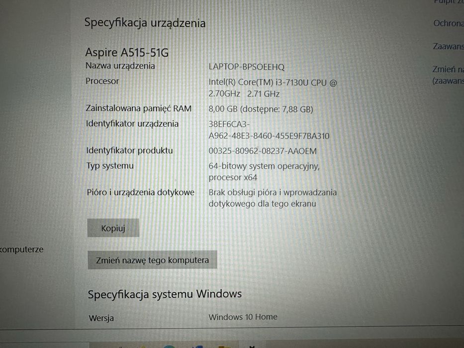 Laptop Acer 15,6 i3-7130U gtx940mx