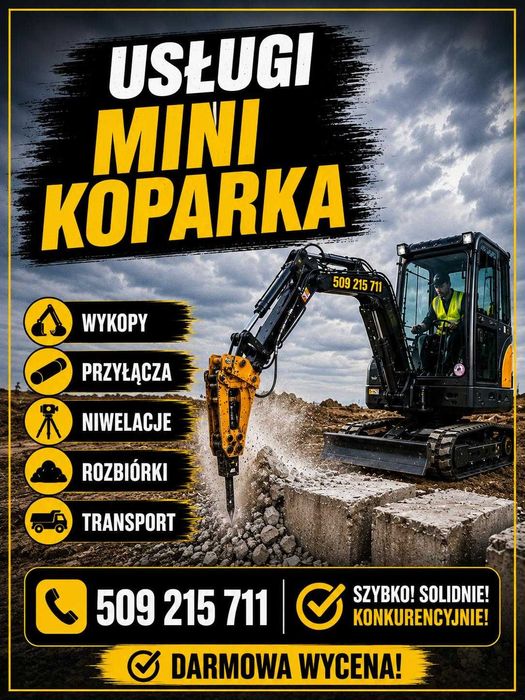 KOPARKA KOŁOWA / KOPARKA OBROTOWA Od zaraz  Piaseczno i Okolice