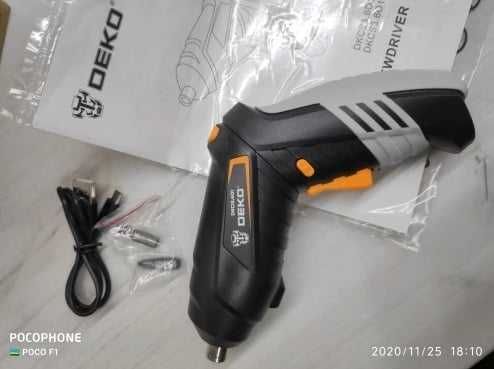 Aparafusadora a bateria com ferramentas novo