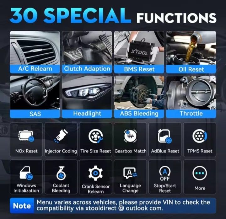 Profesjonalny  XTOOL D6S + 30Funkcji Serwisowych  j.POLSKI