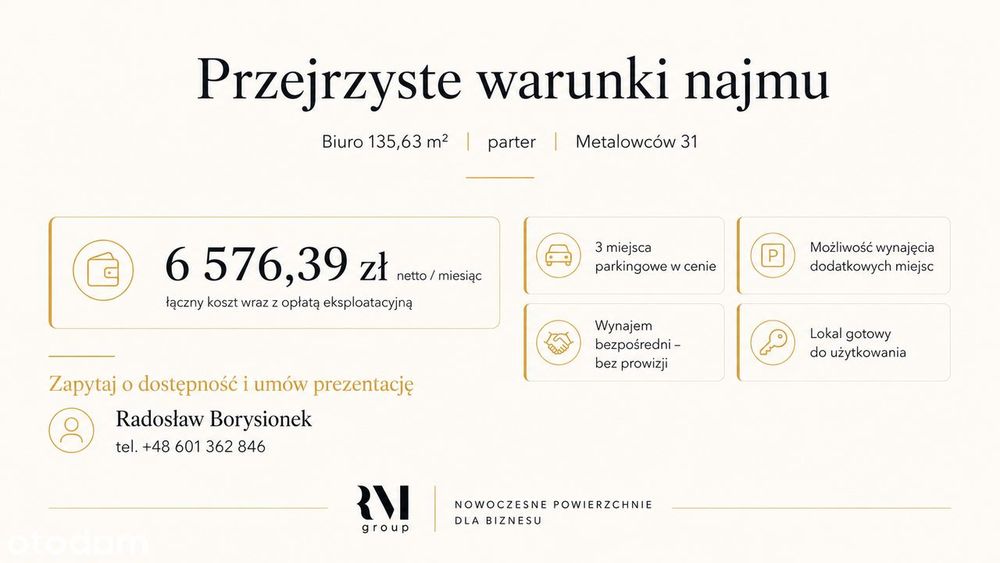 Biuro 135,63 m² | Metalowców | parter, klimatyzacja, parking