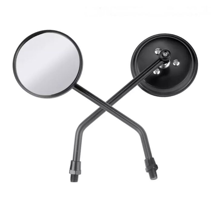 Espelhos Retrovisores Universais para Moto 10mm Redondo/Retangular