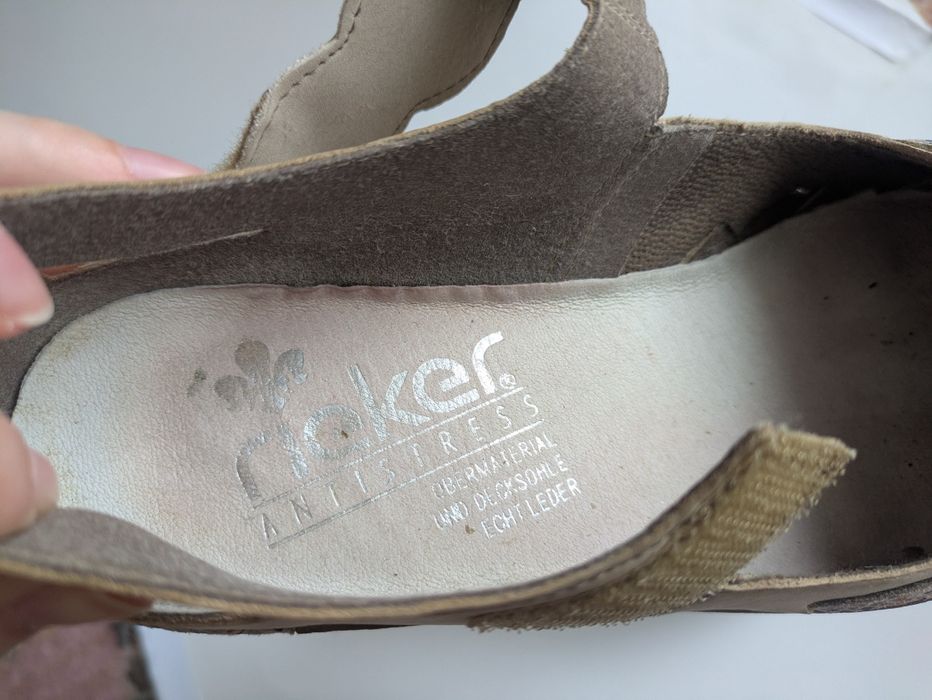 Skórzane buty damskie Rieker