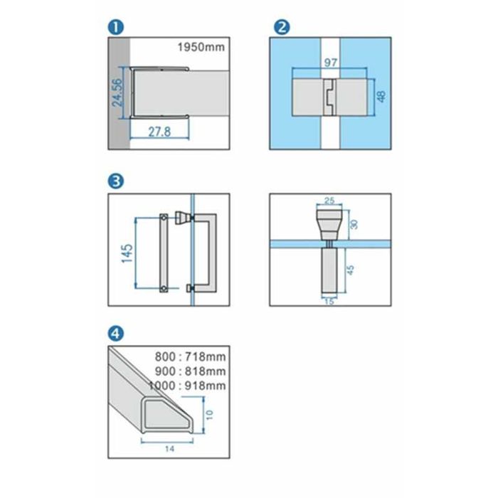 Kabina prysznicowa Hydrosan KZ08D Black – powystawowa
