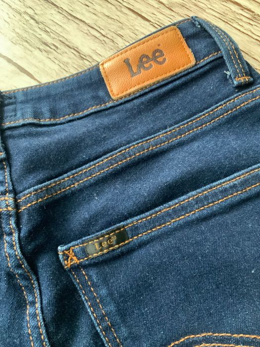 Lee Scarlett granatowe damskie spodnie jeansowe