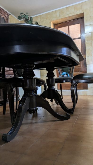 Mesa de Cozinha Extensível + 8 Cadeiras