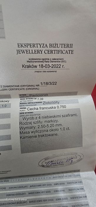 Szpredam pierścień 750 próba