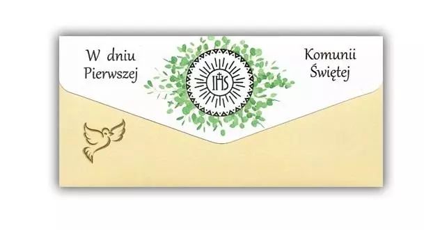 Kartka-koperta Komunia. Nowy Produkt