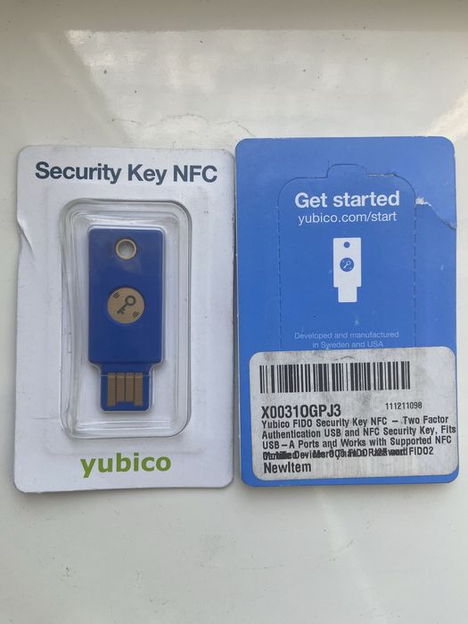 Апаратний FIDO2 ключ безпеки Security Key NFC by Yubico (USB-A) | Прошивка 5.4.3  - знижка