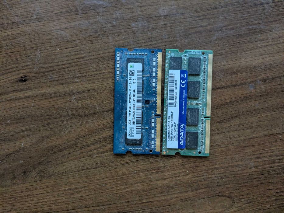 оперативної пам’яті DDR3 4 ГБ + 2 ГБ для ноутбука