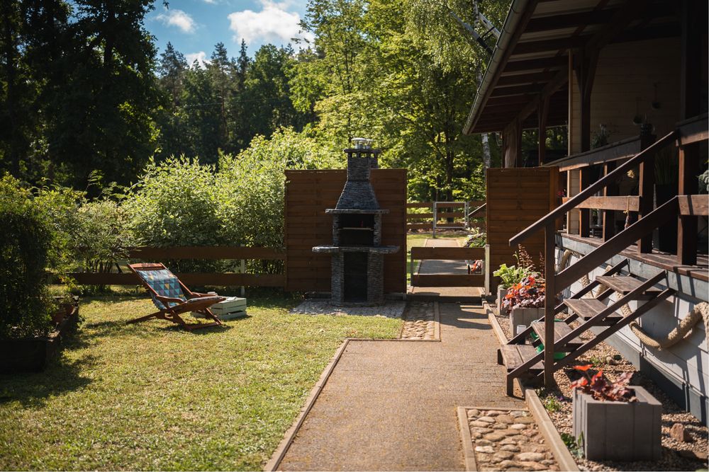 Domek jezioro Symsar Warmia i Mazury rower wodny grill