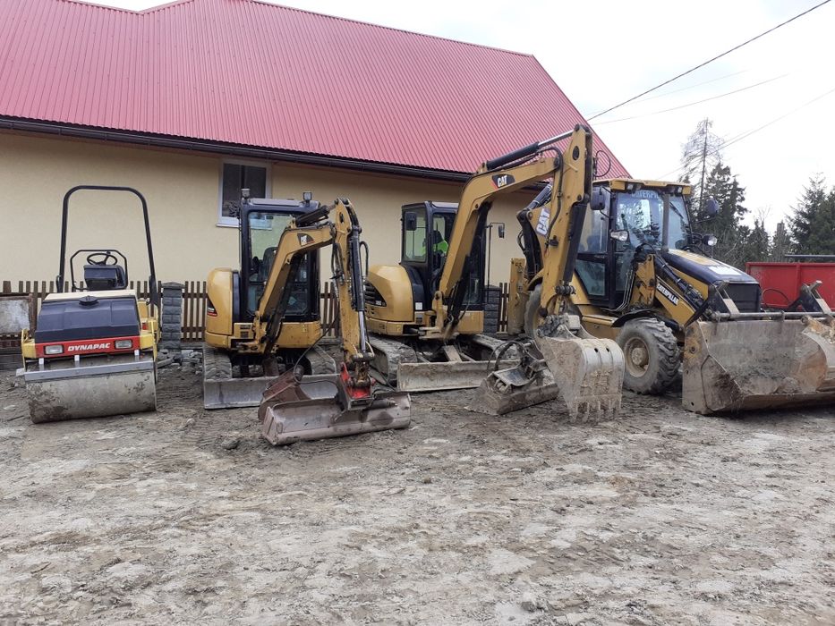 Usługi koparka/Roboty Ziemne Drogowe,Fundamenty,Wykopy,Wyburzenia,Bru