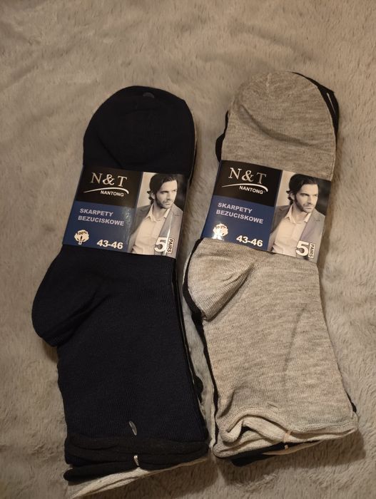 10 par skarpet bezuciskowych rozmiar 43 do 46