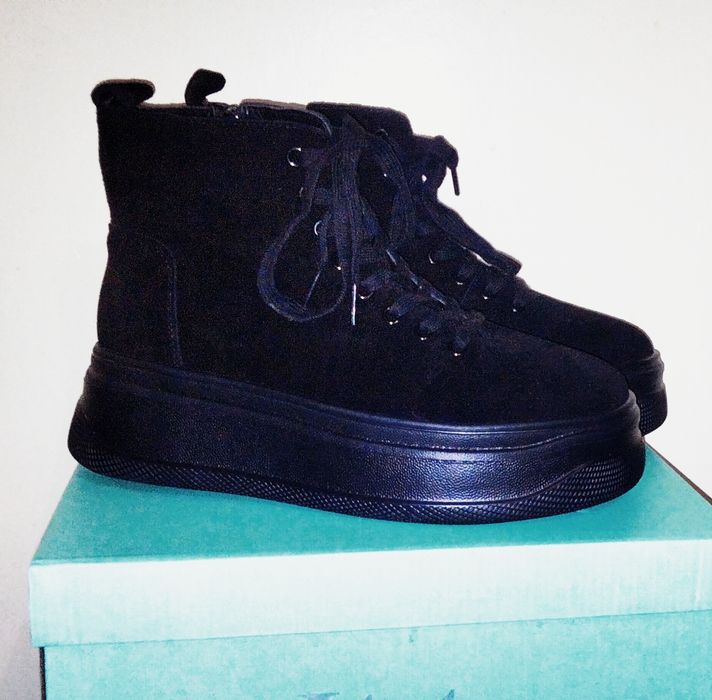 Ботинки зимние новые 2025,натуральная замша, натуральная овчина