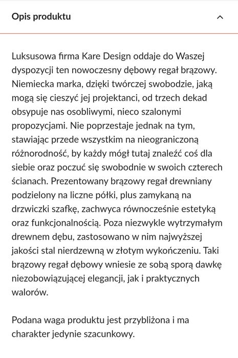 Regał drewniany Kare