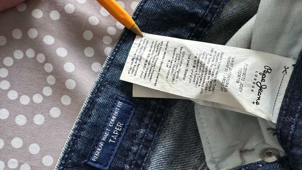 Pepe 28/30 Spodnie Slim Rurki Piękne