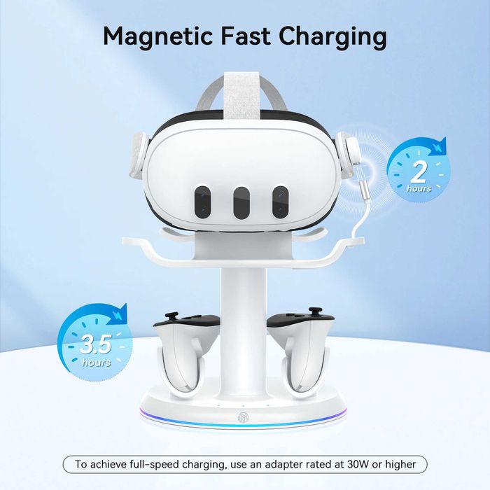 AMVR CD2 3-in-1 Magnetic Meta Quest 3/3S Charging Dock Зарядна станція