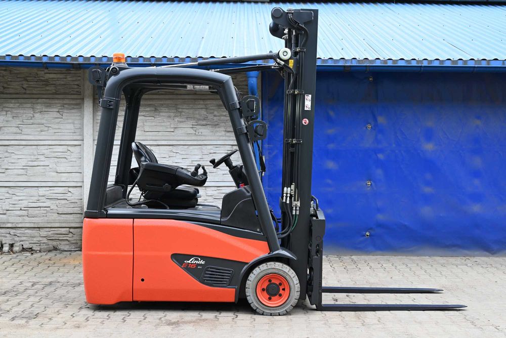 Wózek widłowy Linde E16-02 Triplex 547cm Bat 22rok Pozycjoner  FHP 497