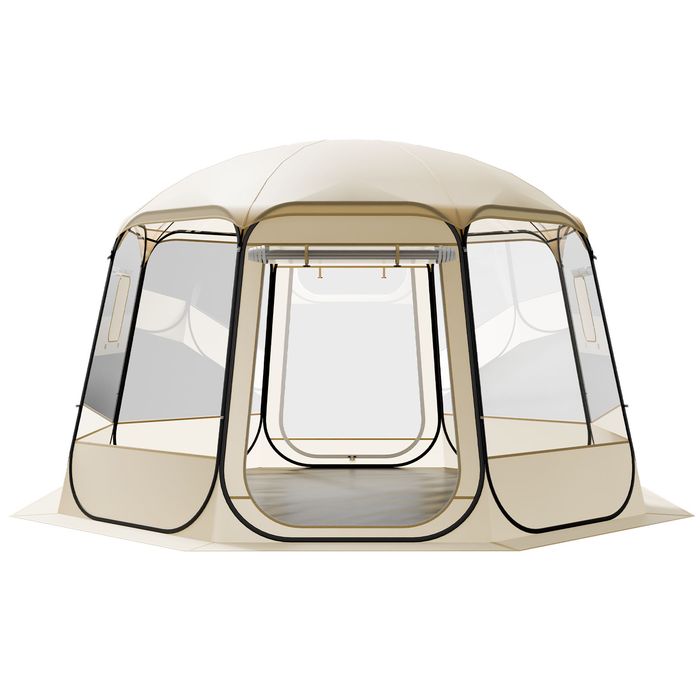 Namiot kempingowy VEVOR pop-up 366X345X220 cm przezroczysty solidny