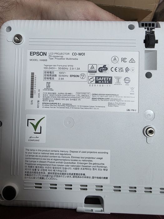 Projetor Epson CO-W01 Novo Nunca Usado
