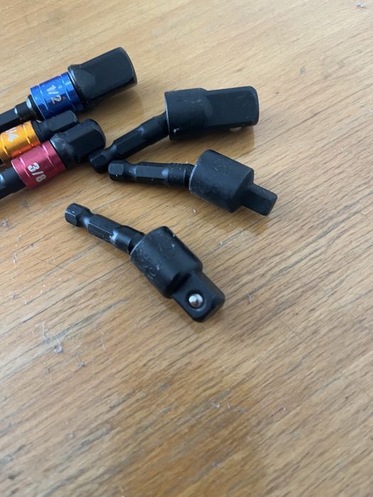 Набор 6шт наконечник гайковерта шуруповерта ударный 1/4 1/4 3/8 1/2