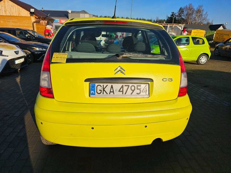 Citroen C3/2008r/cytrynka/1.1benzyna/60km/raptor/klima/limonka/żółty