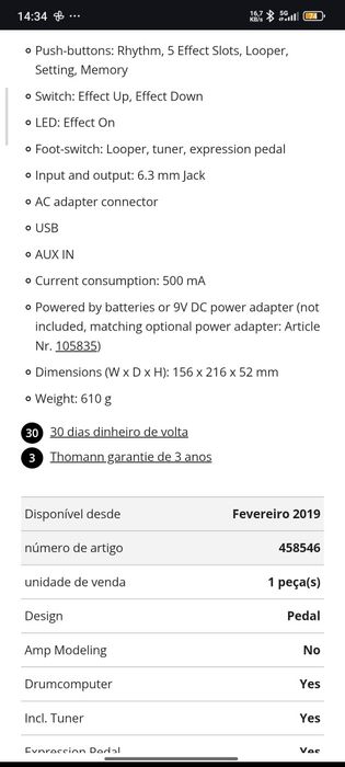 Pedaleira Zoom G1X four